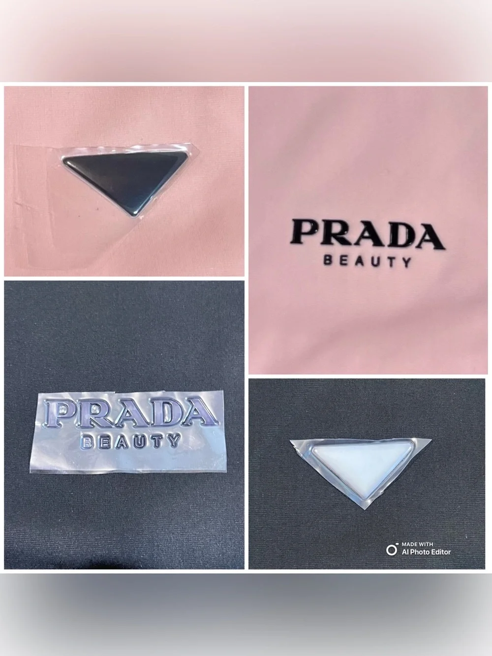 Prada Beauty Paradoxe Reversible Pink Black Satin Drawstring Backpack New